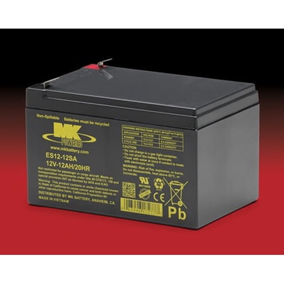MK BATTERY 12 VOLT, 12 AMP HRS SECURITY ALARM SERIES BATTERY