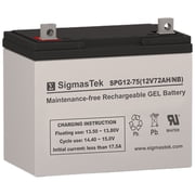 MK Battery M24 SLD G FT GEL Battery Replacement by SigmasTek 12V 75AH Pure Gel Technology