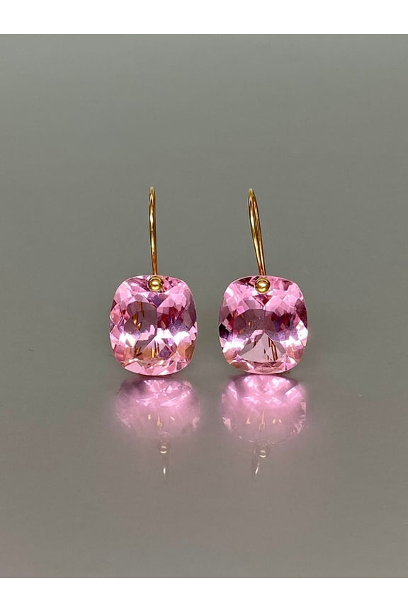 925 Sterling Silver, Gemstone Cushion Rectangle Earrings For Women's