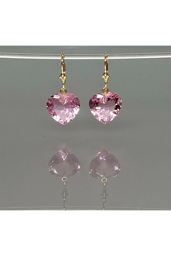 925 Sterling Silver, Gemstone Heart Earrings For Women's