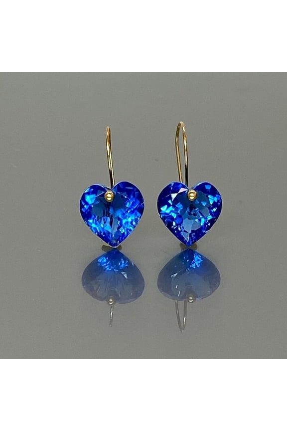 925 Sterling Silver, Gemstone Heart Earrings For Women's