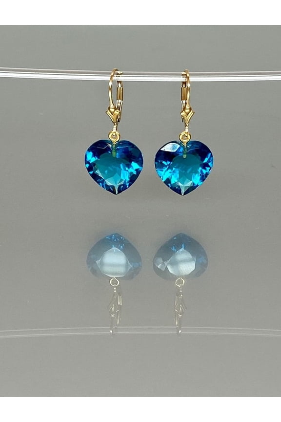 925 Sterling Silver, Gemstone Heart Earrings For Women's