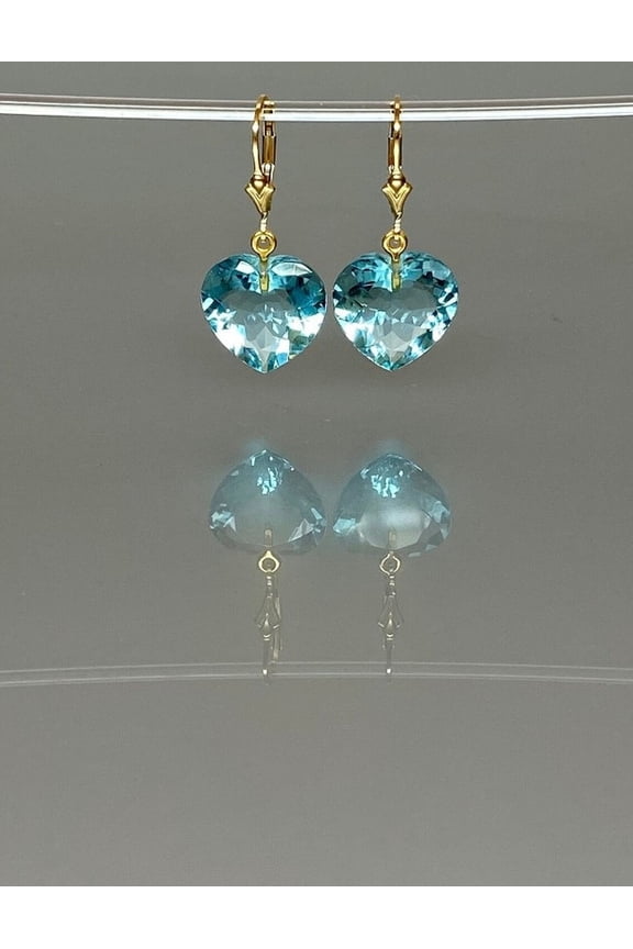 925 Sterling Silver, Gemstone Heart Earrings For Women's