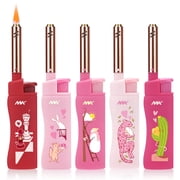 MK Candle Lighter, Butane Refillable Wind-Resistant Flame, 4-Pack for BBQ, Camping, Outdoor Use Polar Love-5PC