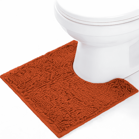 MK Gdledy 20"×20" U-shaped Mat,Suitable for Toilets, Bathrooms, and Shower Areas,Dark Orange