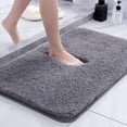 thumbnail image 1 of MK Gdledy Bathroom Carpet 16"×24", With Rubber Backing, Quick-drying and Washable Microfiber Mat,Dark Gray, 1 of 6
