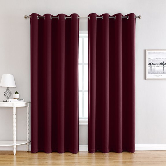 MK Gdledy Blackout Curtain Panels Perforated Window Drape for Bedroom Living Room, 1 Panel