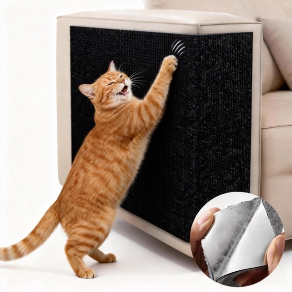 MK Gdledy Cat Scratch Furniture Protector, 40" x 16" Adhesive Cat Scratch Deterrent Pad for Couch, Wall & Cat Tower Protection 