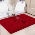thumbnail image 1 of Dog Door Mat for Muddy Paws, Absorbent Non-Slip Washable Doormat, Quick Dry Chenille Mud Mat, Entry Indoor Entryway Carpet for Inside Floor,Orange,28"x 18", 1 of 9