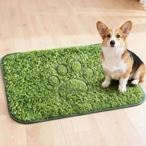 MK Gdledy Dog Pee Pads Puppy Pet Pad Artificial Dog Grass Pad Training Pads for Dogs Potty Pee Tray Fake Grass Mat Reusable for Indoor and Outdoor Washable