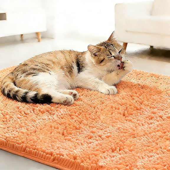 MK Gdledy Pets Cat Bed Pad Ultra Soft Pet Bed Rugs for Living Room, Soft and Shaggy chenille Carpet for Pets, Machine Washable Floor Rugs for Bedroom
