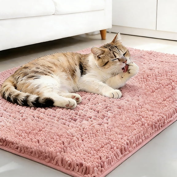 MK Gdledy Pets Cat Bed Pad Ultra Soft Pet Bed Rugs for Living Room, Soft and Shaggy chenille Carpet for Pets, Machine Washable Floor Rugs for Bedroom