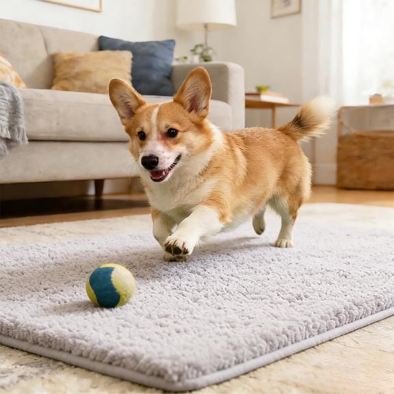 MK Gdledy Ultra Absorbent Grippy Doormat for Muddy Dog Paws, Machine Washable Soakstopper Rugs Cleaner Floors, Bed Mat for Dirty Dogs, Indoor Entrance Door Rug Pet Rug
