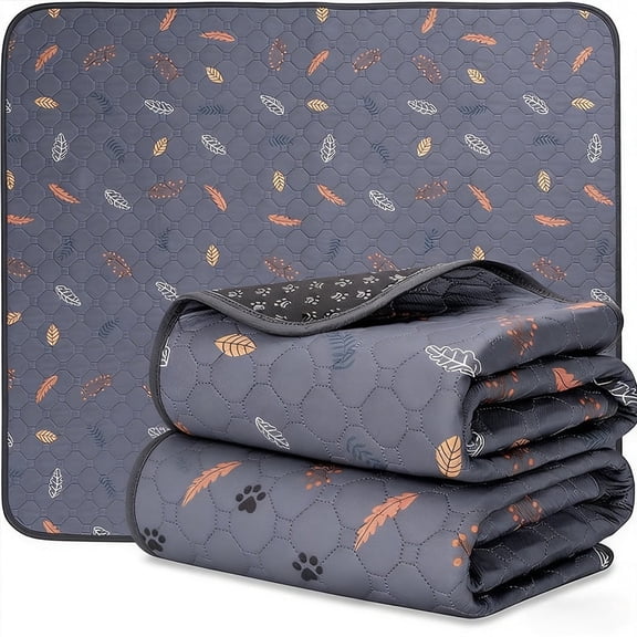 MK Gdledy Washable Pee Pads for Dogs,Thick Heavy Absorbency Reusable,Prevent Leakage,Waterproof,Non-Slip Pee Pads for Puppy Playpen,Crate,Whelping Box,Potty Training,Grey,20" × 28"/ 2 pack