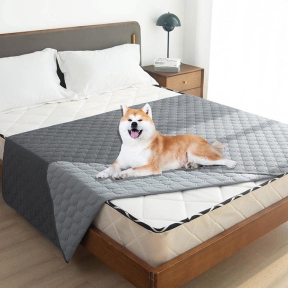 MK Gdledy Waterproof Dog Blanket, Couch Cover for Dogs Washable, Reversible Dog Bed Cover, Couch Furniture Protector,Grey