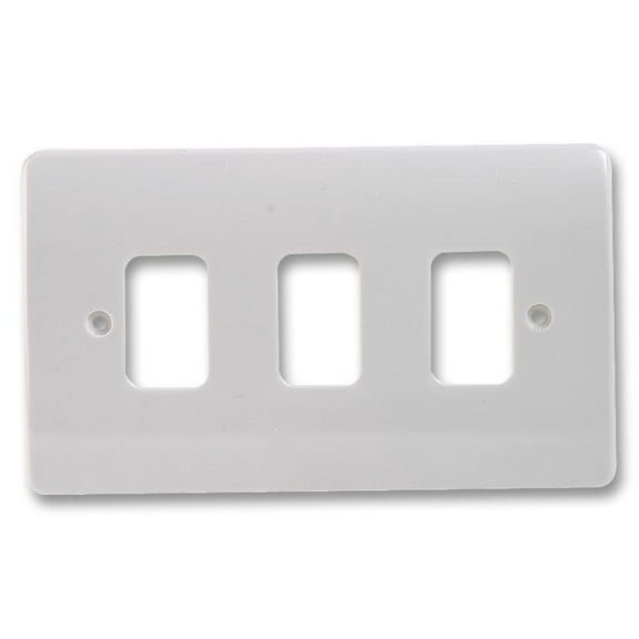 MK - Grid Plus 2 Gang 3 Module Front Plate