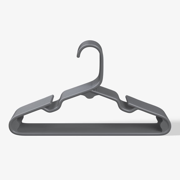 Mainstays Kids' Clothing Hangers, Zinc, 10-Count, Fits Sizes Up to 8, Durable Plastic