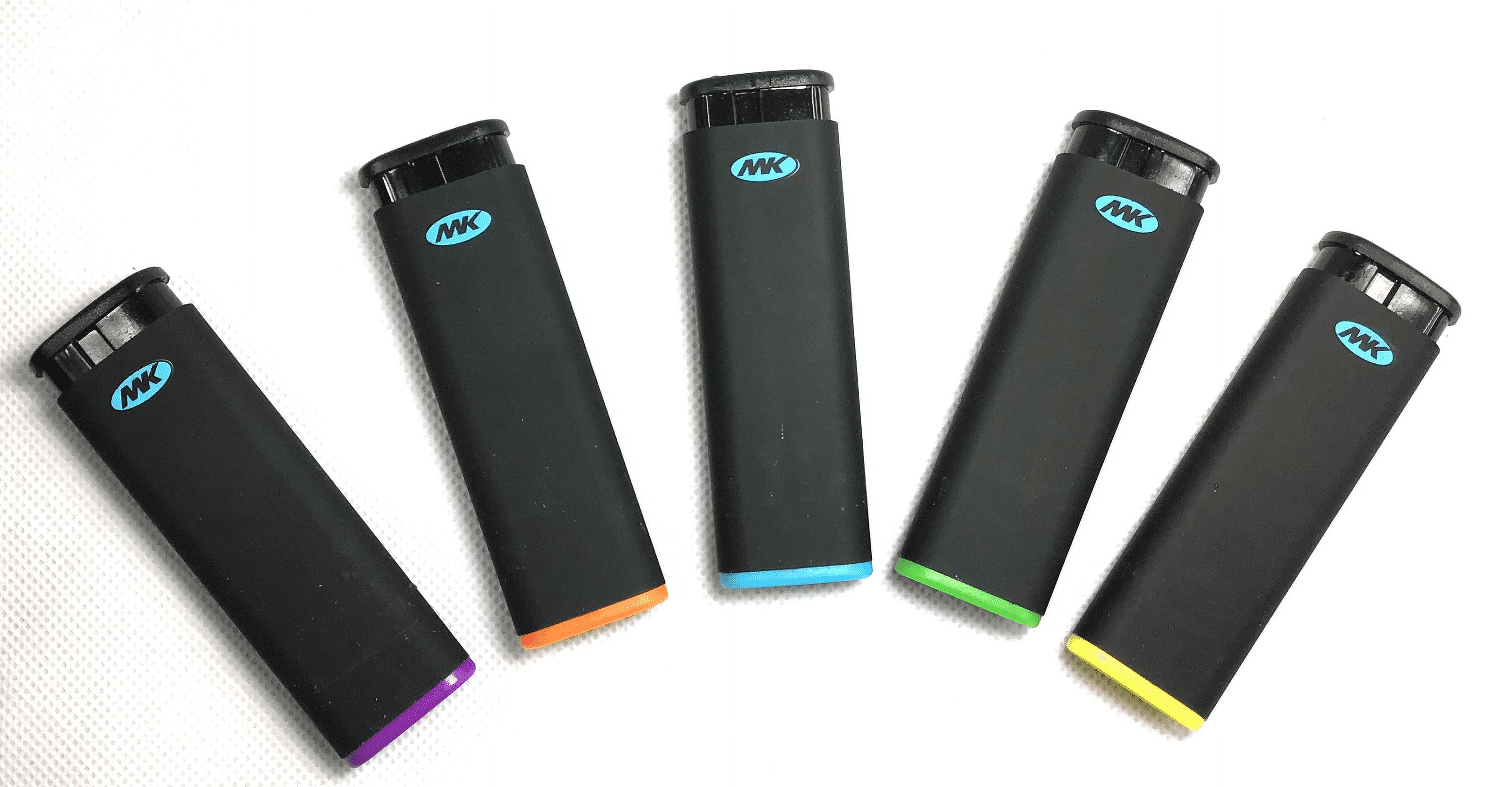 MK JET BLACK TORCH 5 Ct Big Full Size Lighters Bulk Multi Pack