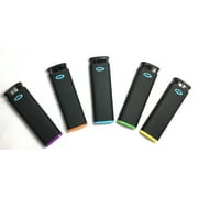 MK JET BLACK TORCH 5 Ct Big Full Size Lighters Refillable Windproof Lighter