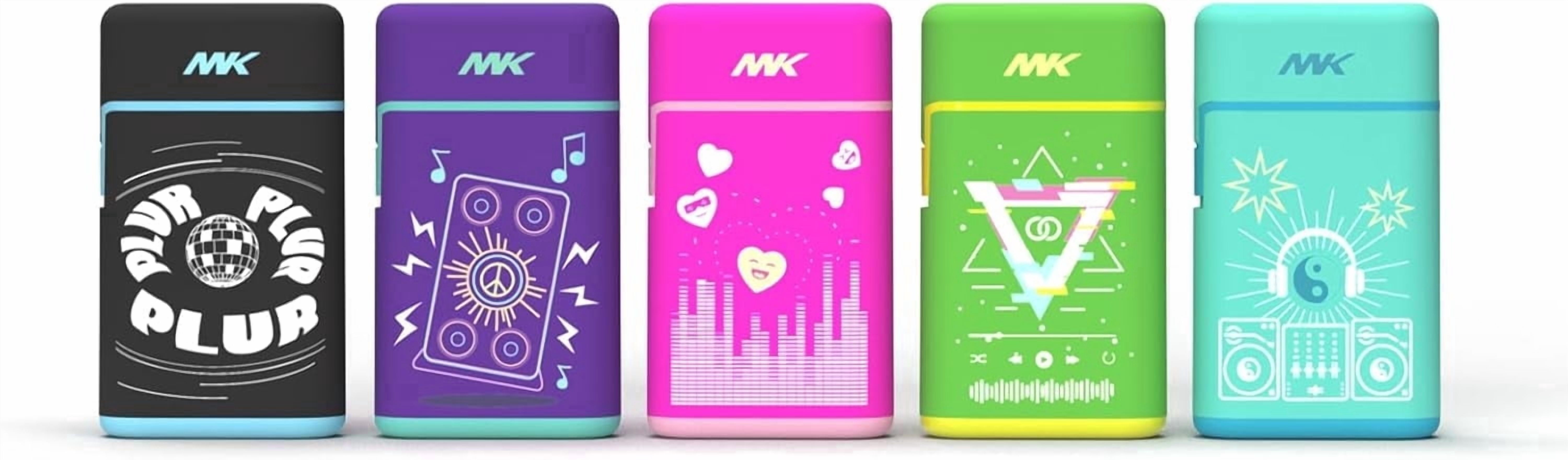 MK Lighter 5-Pack Torch Flame Pocket Lighters, Refillable and Multipurpose, Ideal for Candles, BBQ, Camping, and Everyday Use (EDM-Plur-5PC)