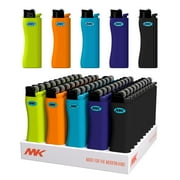 MK Lighter 50 Packs 9G Flint Strike Refillable Lighters, Ideal to use as Candle Lighters, BBQ Lighters, Butane Lighters, Classic Pocket Lighters 9G-HUE-50PC