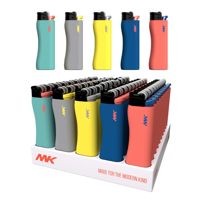 MK Lighter 50 Packs 9G Flint Strike Refillable Lighters, Ideal to use