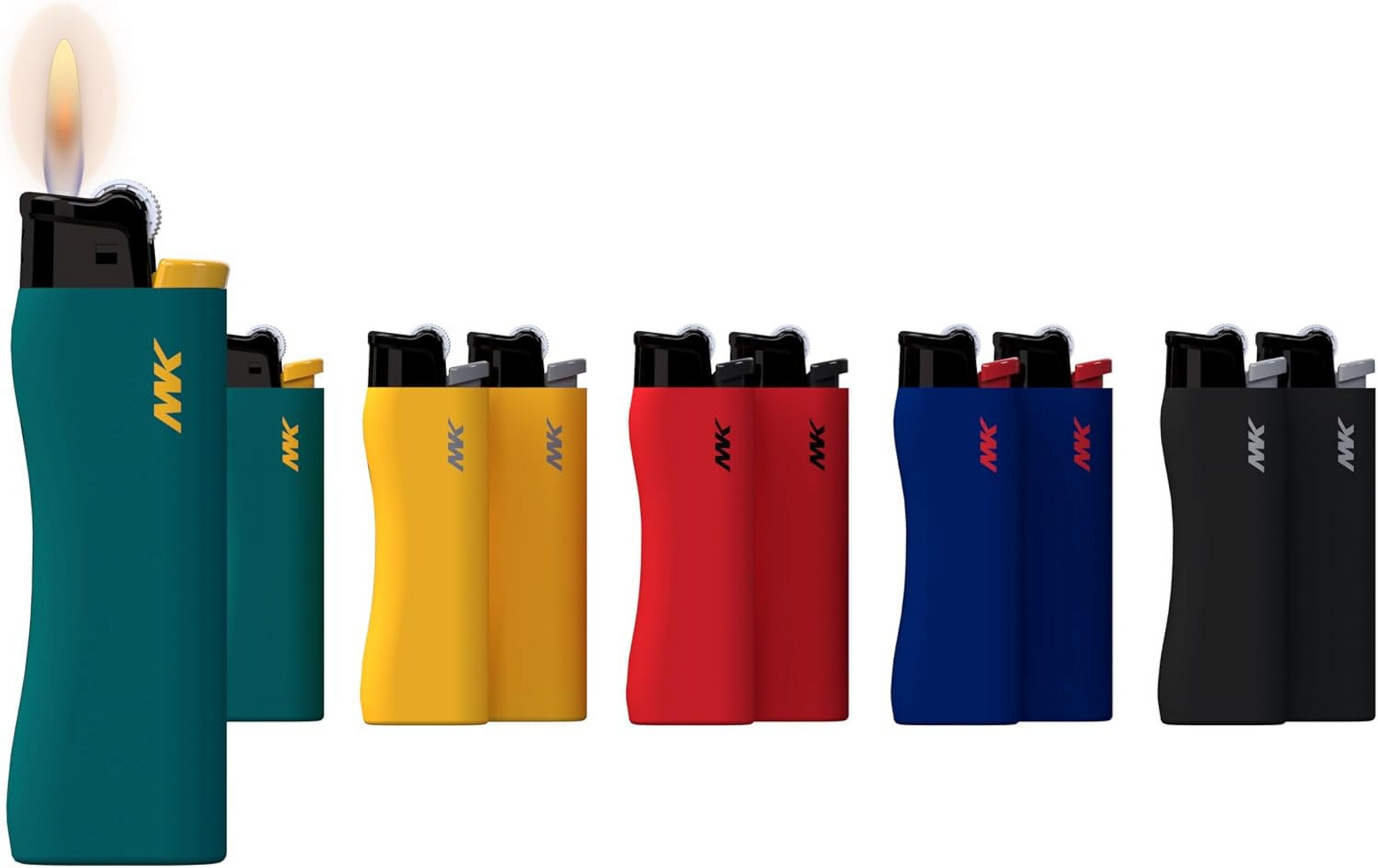 MK Lighter 9G Flint Strike Refillable Lighters, Ideal to use as Candle