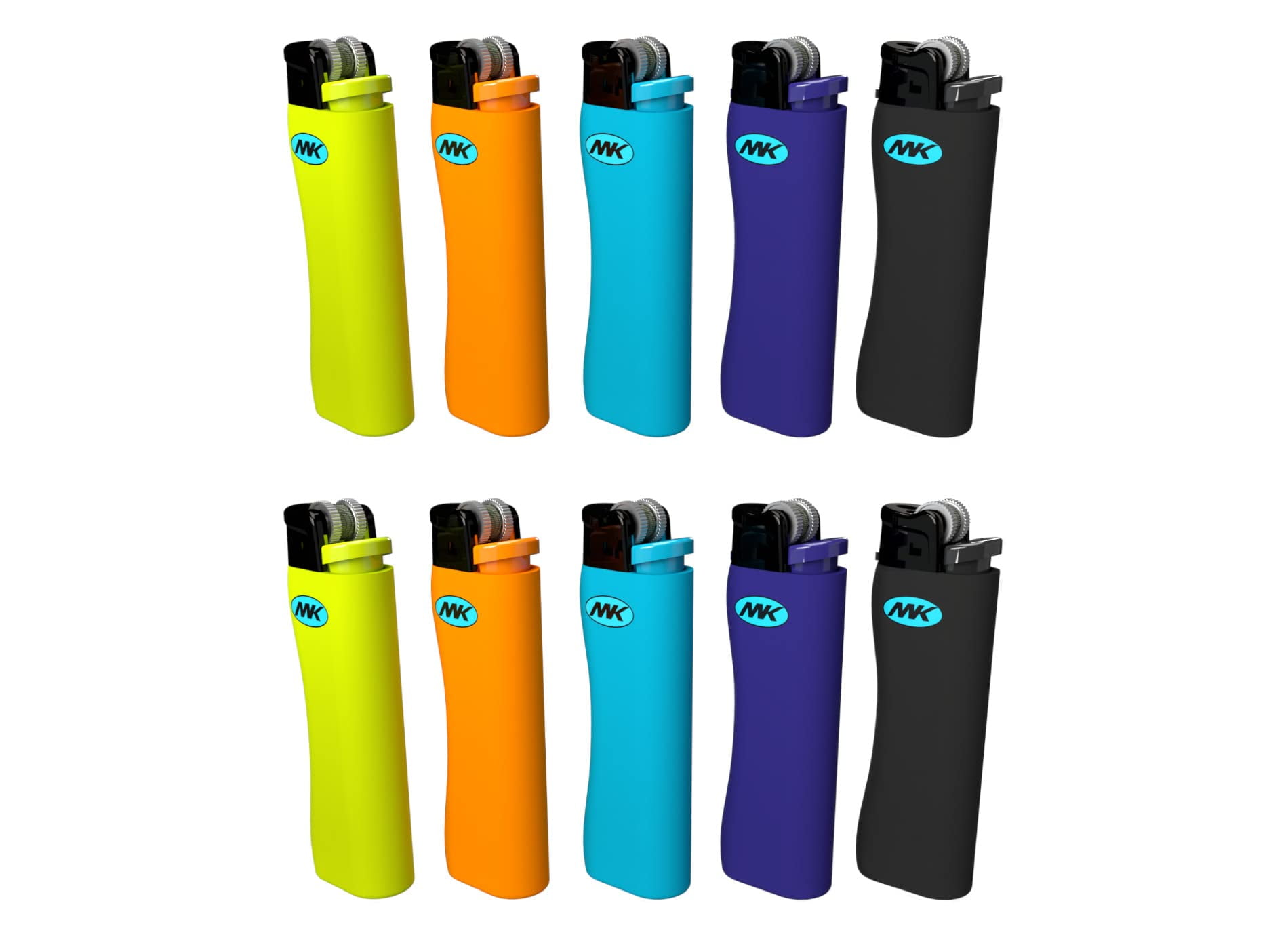 MK Lighter 9G Flint Strike Refillable Lighters, Ideal to use as Candle