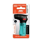 MK Refillable Mini Butane Torch Lighter with Adjustable Flame, Safety Lock, 1 Pack, Assorted Colors