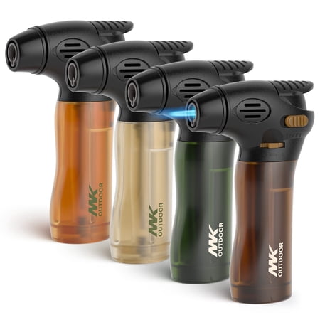 MK Lighter Outdoor Series Navigator, 4Pcs Assorted Colors and Designs Refillable Butane Torch Flame Lighter, Ideal for use Kitchen, Candle, BBQ, Multipurpose, Survival, Emergency, Preparation price history and forecast - MK Navigator