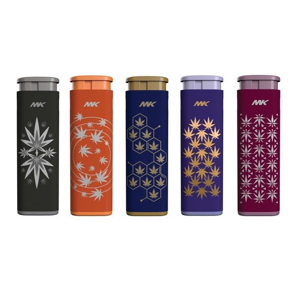 MK Lighter Wind Proof Jet Flame Lighters, 5PCS Striking Design Lighters, Ideal as Lighters for Candle, Camping Lighter, Outdoor Lighters, Butane Refillable Lighter, Multipurpose Lighters (Mary-5PC)