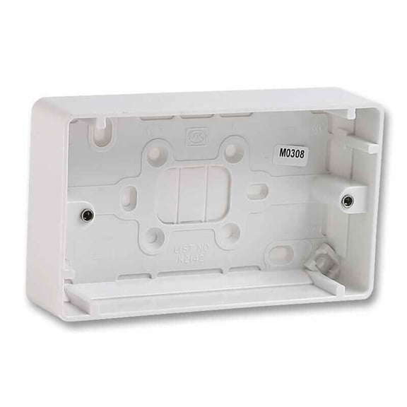MK - Logic Plus 2 Gang Surface Pattress Box, 40mm