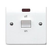 MK - Logic Plus 32A DP Switch Unit with Neon, White
