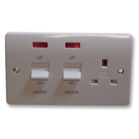 MK - Logic Plus Cooker Control Unit with Neon, White