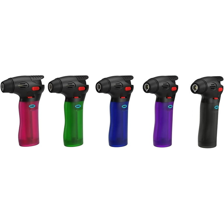 MK Maverick Mini Adjustable Flame, Long-lasting, Refillable, Handheld  Windproof Torch Lighter - 5 Count Pack