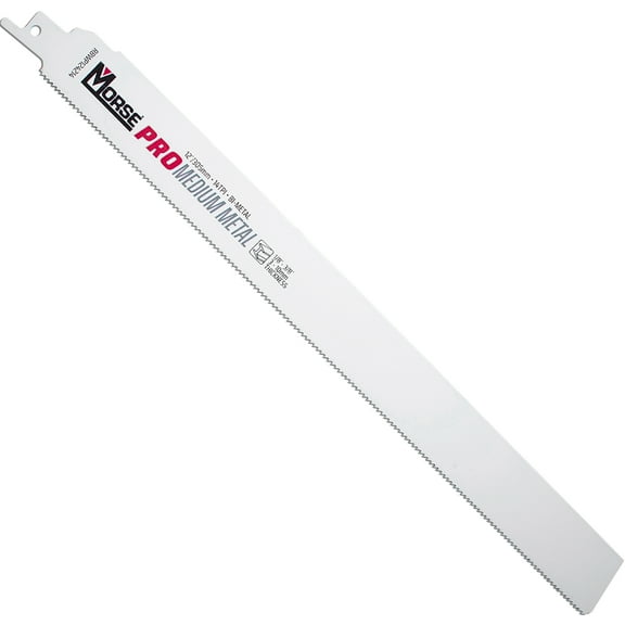 Morse Bi-Metal Pro Medium Metal Cobalt Reciprocating Saw Blade 12" x 1" x .42" 14 TPI 25 Pack