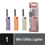 MK Range Pastel Mini Utility Windproof Flame Candle Lighters, Pastel Orange and Pink, 1 pack