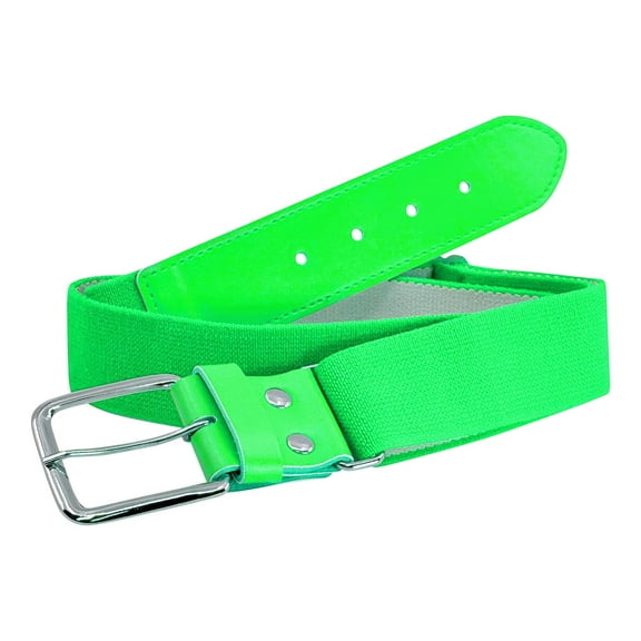 MK SOCKS Baseball Softball Elastic Belt, Youth and Adult Sizes - Neon Green