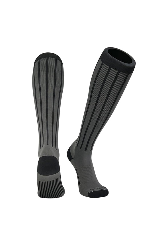 Baseball Softball Pinstripe Knee high Socks - Black Graphite