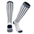 thumbnail image 1 of MK Socks Baseball Softball Pinstripe Knee high Socks - Navy White (S), 1 of 2