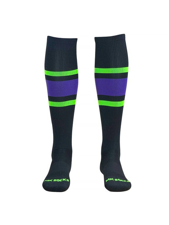 Competitor OTC Baseball, Football Socks - Black, Neon Green, Purple