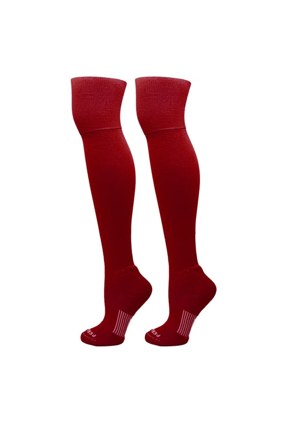 Extreme Over the Knee Sports Socks - Cardinal Red (M)