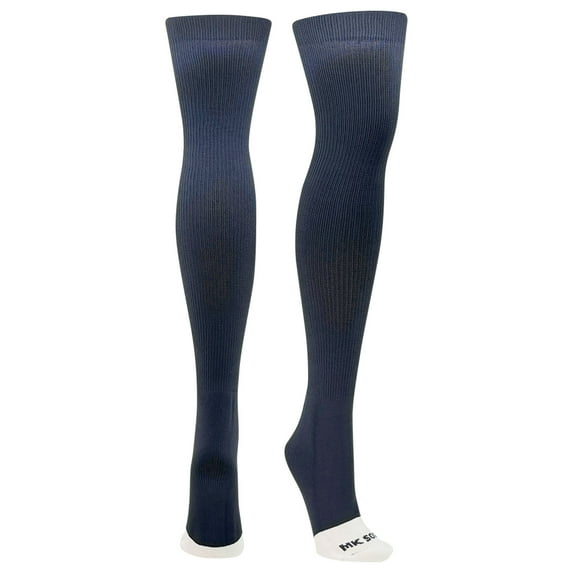 MK Socks Over the Knee Baseball, Football Extra Long Sports Socks (Navy Blue, M)