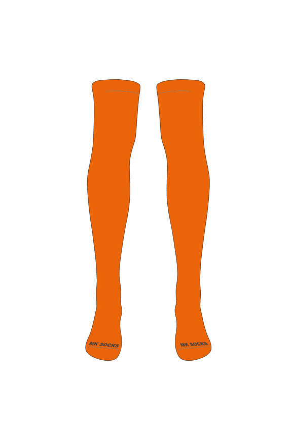 Solid Over the Knee Baseball, Football Socks (S) Tenn Orange (L)