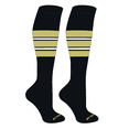 thumbnail image 1 of MK Socks Striped OTC Baseball, Softball, Football Socks (E) Black, Vegas Gold, White (M), 1 of 3