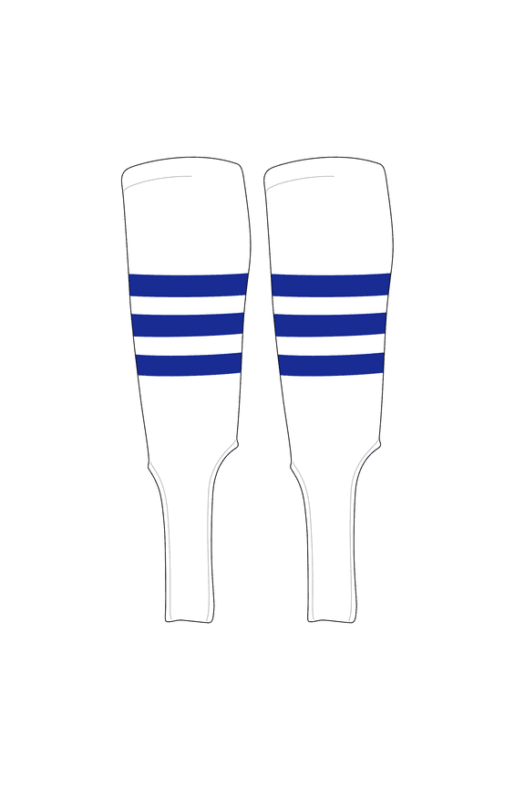 Traditional Baseball Stirrups Pattern A-7 White, Royal