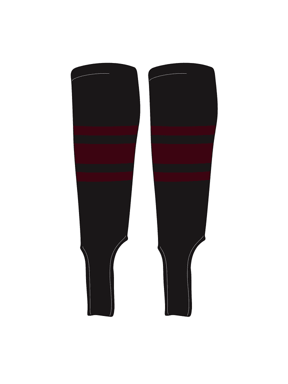 Traditional Baseball Stirrups Pattern B-5 Black, Maroon
