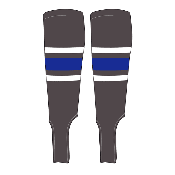 MK Socks Traditional Baseball Stirrups Pattern B-5 Graphite, White, Royal
