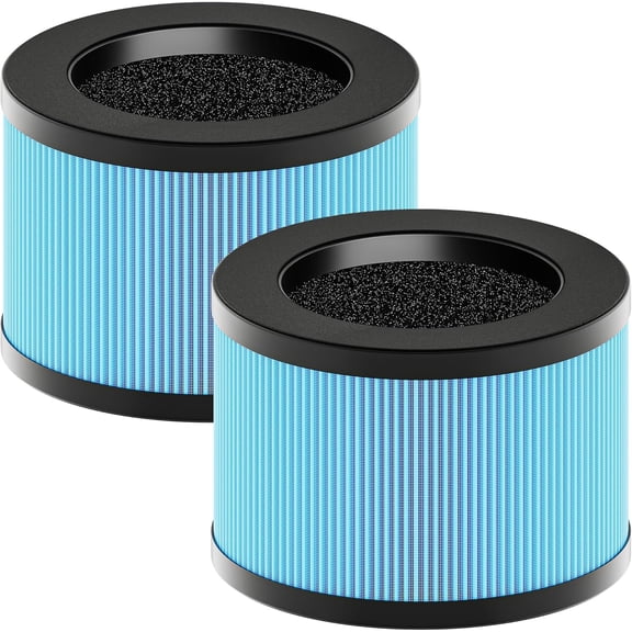 MK01 & MK06 Air Filter Replacement Compatible with MK01 MK06, TZ-K1, DH-JH12 and Kloudi DH-JH01 Air Purifier, Standard Version, 2 Pack, Blue, For Home Pets Bedroom Office Wildfire