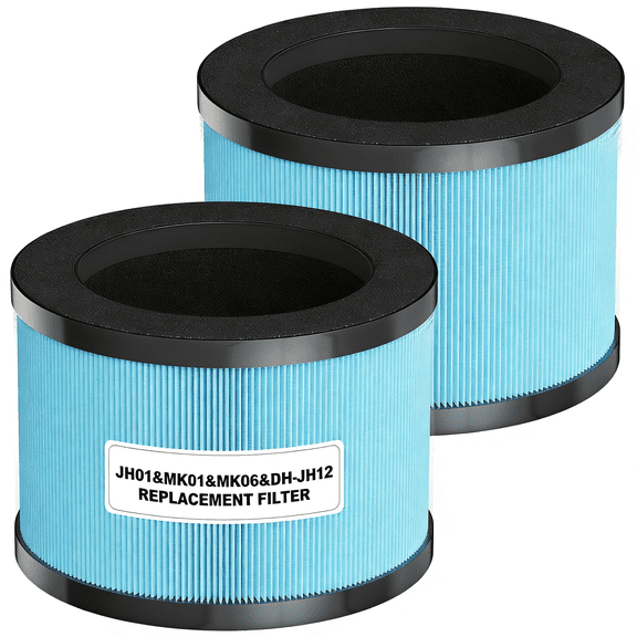 2-pack Air Prifier Filters Compatible with ALROCKET JH01/JH06, BREEZOME JH01, Aroeve MK01&MK06, ToLife TZ-K1 and Kloudi DH-JH01 Air Purifier, Upgraded Version, Blue